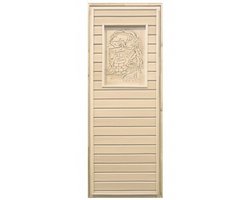 Дверь глухая липа с рисунком (коробка хвоя) 1900х700